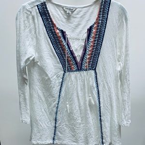 White tie front Shirt